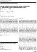 Cover page: Autism Treatment in the First Year of Life: A Pilot Study of Infant Start, a Parent-Implemented Intervention for Symptomatic Infants