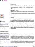 Cover page: Re-assessing the role of culture on the visual orientation perception of the rod and frame test.