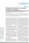 Cover page: Biobased materials for sustainable printed circuit boards