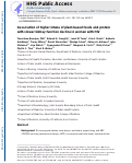 Cover page: Association of Higher Intake of Plant-Based Foods and Protein With Slower Kidney Function Decline in Women With HIV