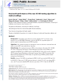 Cover page: Real-world performance of the new US HIV testing algorithm in medical settings