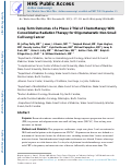 Cover page: Long-Term Outcomes of a Phase 2 Trial of Chemotherapy With Consolidative Radiation Therapy for Oligometastatic Non-Small Cell Lung Cancer