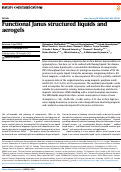 Cover page: Functional Janus structured liquids and aerogels