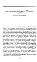 Cover page: Intervista a Maurizio Scaparro: <em>Il linguaggio del futuro</em>