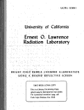 Cover page: BRIGHT-FIELD BUBBLE CHAMBER ILLUMINATION USING A BEADED REFLECTIVE SCREEN