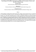 Cover page: Psychological Flexibility Determines COVID-19 Peritraumatic Distress and Severity of Depression