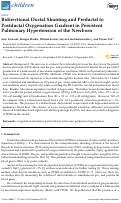 Cover page: Bidirectional Ductal Shunting and Preductal to Postductal Oxygenation Gradient in Persistent Pulmonary Hypertension of the Newborn