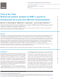 Cover page: Multivoxel pattern analysis in fMRI: A practical introduction for social and affective neuroscientists