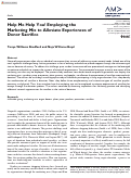 Cover page: Help Me Help You! Employing the Marketing Mix to Alleviate Experiences of Donor Sacrifice