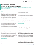 Cover page: Fair Housing in California: Moving Forward or Spinning Wheels?