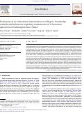 Cover page: Evaluation of an educational intervention on villagers’ knowledge, attitude and behaviour regarding transmission of Schistosoma japonicum in Sichuan province, China