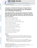 Cover page: Comparison of Antiretroviral Therapies in Pregnant Women Living With Human Immunodeficiency Virus and Hepatitis B Virus