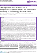 Cover page: The expression level of HJURPhas an independent prognostic impact and predicts the sensitivity to radiotherapy in breast cancer