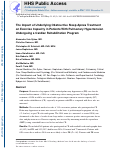 Cover page: The Impact of Underlying Obstructive Sleep Apnea Treatment on Exercise Capacity in Patients With Pulmonary Hypertension Undergoing a Cardiac Rehabilitation Program