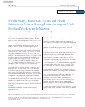 Cover page: Health Status, Health Care Access, and Health Information Sources Among Latino Immigrant Cattle Feedyard Workers in the Midwest