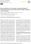 Cover page: Bayesian calibration of a soil organic carbon model using δ<sup>14</sup>C measurements of soil organic carbon and heterotrophic respiration as joint constraints