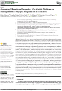 Cover page: Assessing Educational Impact of Worldwide Webinar on Management of Myopia Progression in Children.