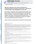 Cover page: High-dose rifapentine with or without moxifloxacin for shortening treatment of pulmonary tuberculosis: Study protocol for TBTC study 31/ACTG A5349 phase 3 clinical trial