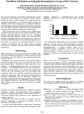 Cover page: The Effect of Emotion on Syllogistic Reasoning in a Group of War Veterans