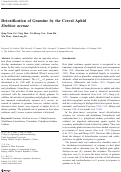 Cover page: Detoxification of Gramine by the Cereal Aphid Sitobion avenae