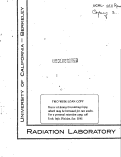 Cover page: THE GAMMA RAY SPECTRUM RESULTING FROM CAPTURE OF NEGATIVE n MESONS IN HYDROGEN AND DEUTERIUM