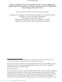 Cover page: Effective training practices for non-specialist providers to promote high-quality mental health intervention delivery: A narrative review with four case studies from Kenya, Ethiopia, and the United States