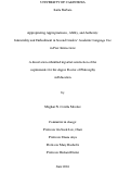 Cover page: Appropriating Appropriateness, Ability, and Authority: Indexicality and Embodiment in Second Graders’ Academic Language Use in Peer Interactions