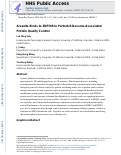 Cover page: Arsenite Binds to ZNF598 to Perturb Ribosome-Associated Protein Quality Control.