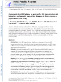 Cover page: Community-Level HIV Stigma as a Driver for HIV Transmission Risk Behaviors and Sexually Transmitted Diseases in Sierra Leone