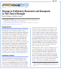 Cover page: Storage in California's Reservoirs and Snowpack in this Time of Drought