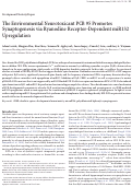 Cover page: The Environmental Neurotoxicant PCB 95 Promotes Synaptogenesis via Ryanodine Receptor-Dependent miR132 Upregulation