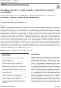 Cover page: Leveraging stem cells to combat hepatitis: a comprehensive review of recent studies