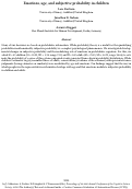 Cover page: Emotions, age, and subjective probability in children