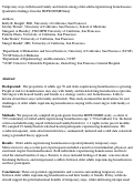 Cover page: Temporary stays with housed family and friends among older adults experiencing homelessness: Qualitative findings from the HOPE HOME study