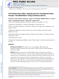 Cover page: Cholesterol mass efflux capacity and risk of peripheral artery disease: The Multi-Ethnic Study of Atherosclerosis