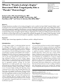 Cover page: When Is Pseudo-Ludwigs Angina Associated With Coagulopathy Also a Pseudo Hemorrhage?