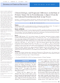 Cover page: Clinical, Biologic, and Prognostic Differences on the Basis of Primary Tumor Site in Neuroblastoma: A Report From the International Neuroblastoma Risk Group Project