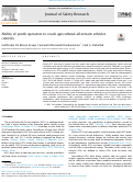 Cover page: Ability of youth operators to reach agricultural all-terrain vehicles controls.