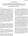 Cover page: Opioid Induced Noncardiogenic Pulmonary Edema, A Growing Concern