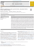 Cover page: Early-life neighborhood context, perceived stress, and preterm birth in African American Women