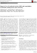 Cover page: Impact of very low physical activity, BMI, and comorbidities on mortality among breast cancer survivors