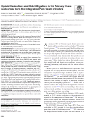 Cover page: Opioid Reduction and Risk Mitigation in VA Primary Care: Outcomes from the Integrated Pain Team Initiative