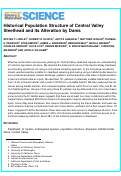 Cover page: Historical Population Structure of Central Valley Steelhead and Its Alteration by Dams