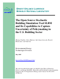 Cover page: The Open Source Stochastic Building Simulation Tool SLBM and Its Capabilities to Capture Uncertainty of Policymaking in the U.S. Building Sector