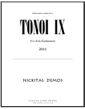 Cover page: TONOI IX