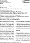 Cover page: Hydroclimate variability in the low-elevation Atacama Desert over the last 2500 yr