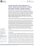 Cover page: Lamina-specific cortical dynamics in human visual and sensorimotor cortices