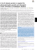 Cover page: A Sec14 domain protein is required for photoautotrophic growth and chloroplast vesicle formation in Arabidopsis thaliana