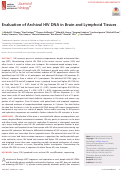 Cover page: Evaluation of Archival HIV DNA in Brain and Lymphoid Tissues