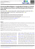 Cover page: Preserving What Matters: Longitudinal Changes in Control Over Interpersonal Stress and Noninterpersonal Stress in Daily Life.